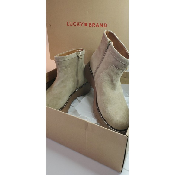 Lucky Brand Chameli Dune WP Suede Waterproof Ankle Lug Boots LK-CHAMELI 9M - Picture 14 of 14